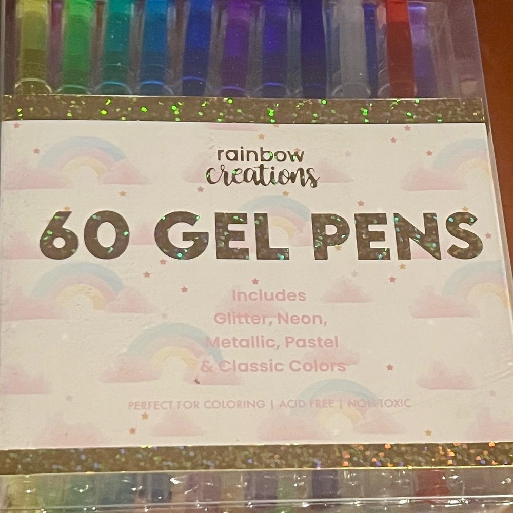 Rainbow Creations - 60 Multicolor Gel Pens Set
Acid Free- Non Toxic